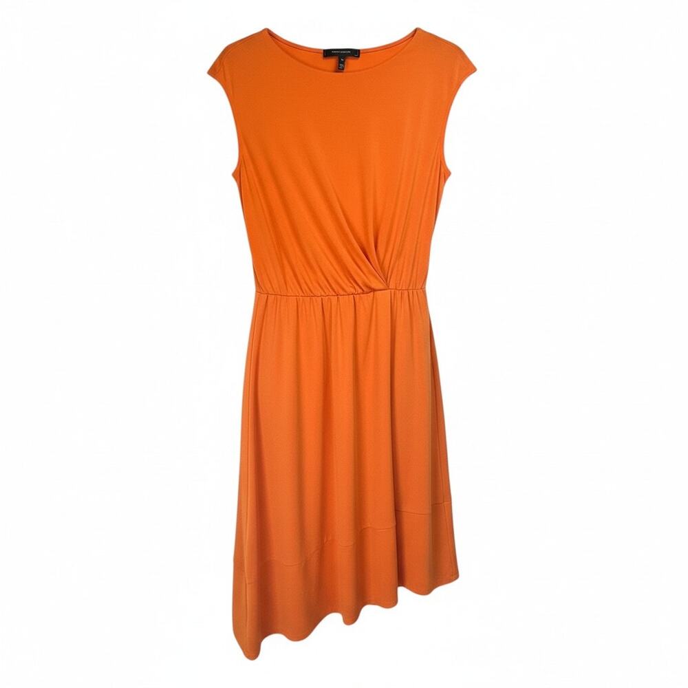 Robert Rodriguez Women's Size M Orange Citrus Ceil Handkerchief Hem Dress